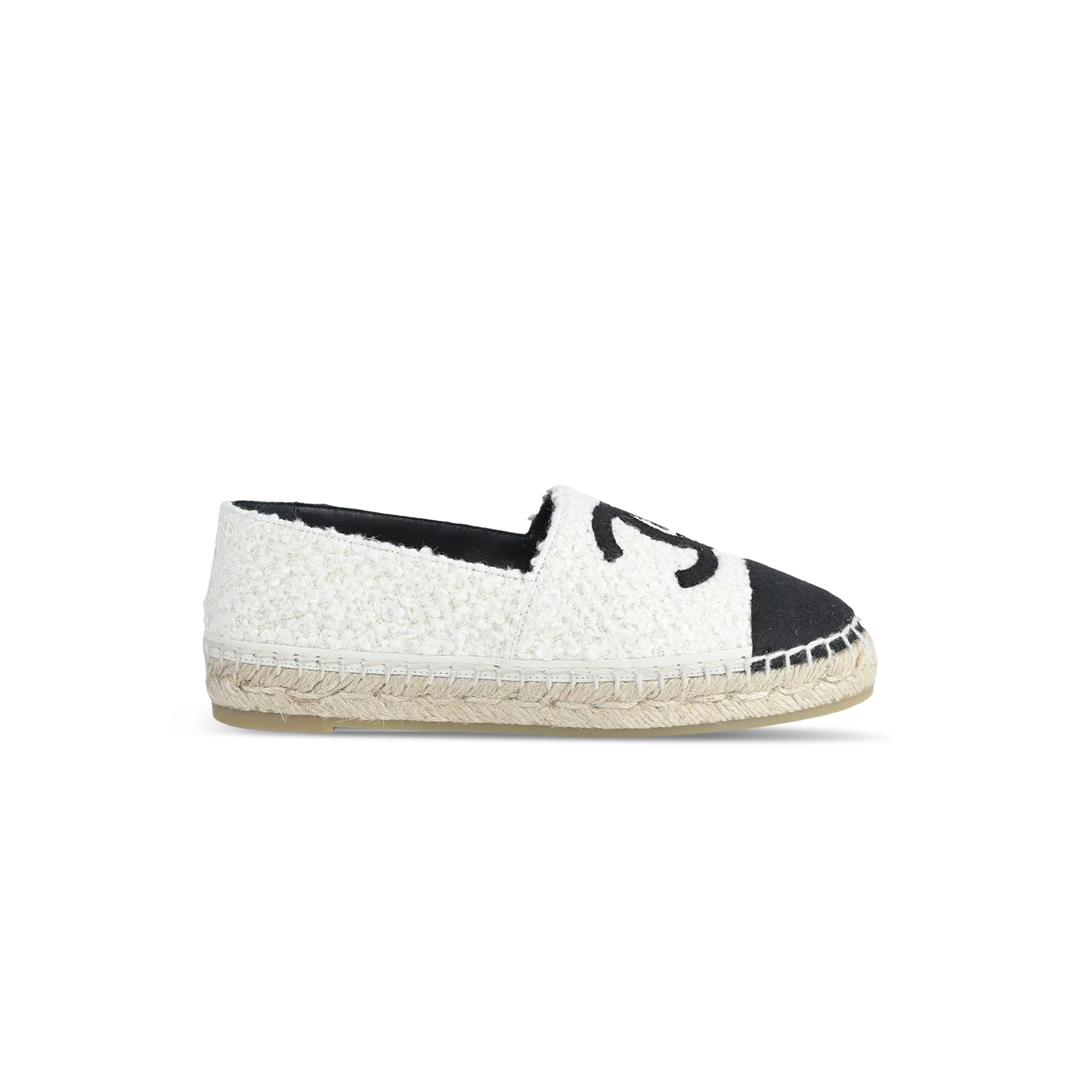 CHANEL ESPADRILLES EN CUIR BLANC G29762